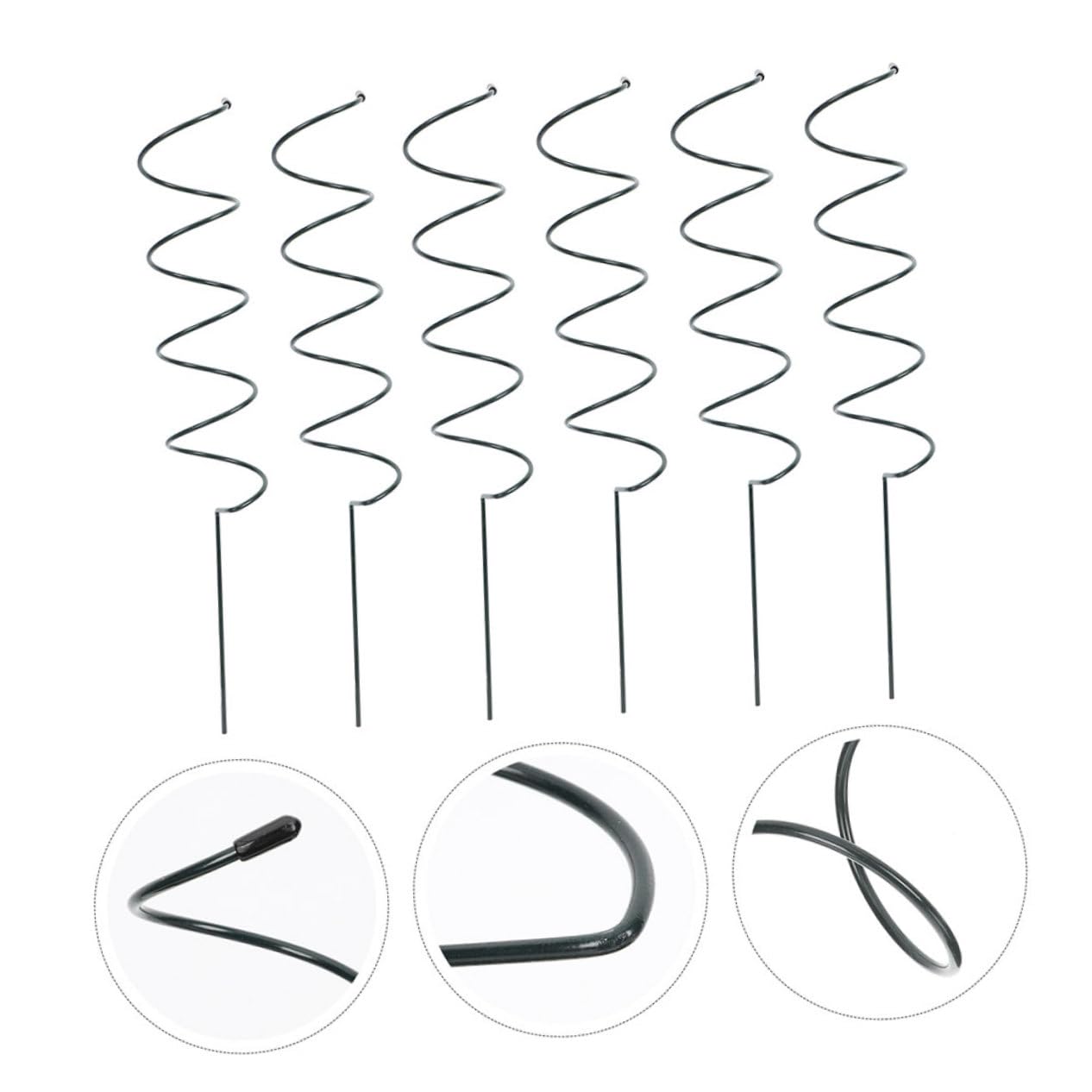 Toyvian 8 Pièces Supports Spirale pour Plantes Lot de Tuteurs de Jardin pour Tiges de Fleurs et la de Hauteur Design Stable et Durable