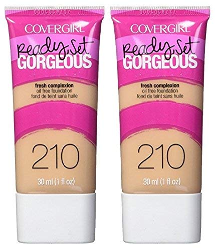 Ready Set Gorgeous Foundation Medium Beige Shade 210 (Pack of 2), 1 fl. oz. each