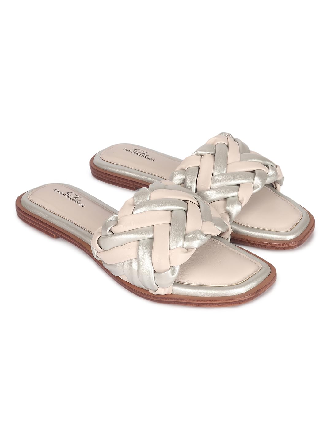 carlton london Woven Square-Toe Flat Slide Sandals-picture-56