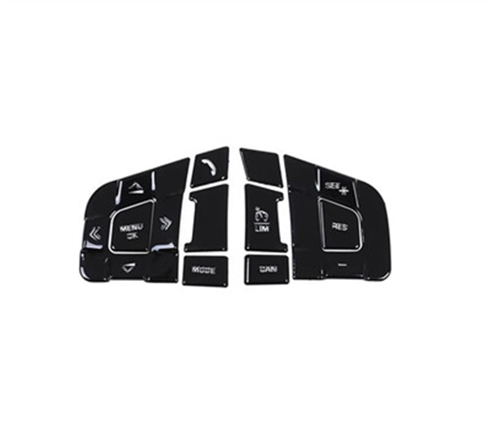 Qibbei 2Pes Car Interior Accessories Steering Wheel Button Decoration Sticker For Land-Rover For Discovery Sport 2015-2019 Stickers(A)