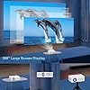 videoprojecteur, 12000l 5g wifi bluetooth full hd 1080p 4k supportée, akatuo mini projecteur portable rétroprojecteur home cinéma, compatible avec smartphone hdmi usb firestick