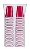 Kitch Red Plastic Party Cup Cold Cups Made in USA 16 Ounce 100 Pack