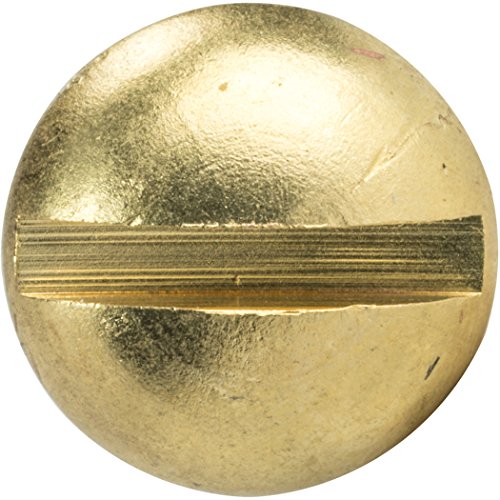 Fastenere #2 Tornillos para Madera Cabeza Redonda Ranurada Latón macizo Paquete de 100 miniatura 4