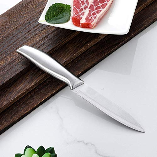 Image of 4.7 inch Paring Knife High Carbon Ultra Sharp Stainless Steel Cooking Knife for Fruit, Vegetable Peeling, Slicing, Cutting for Home, Kitchen & Restaurant, Silver, Pack of 1 (Paring Knife)