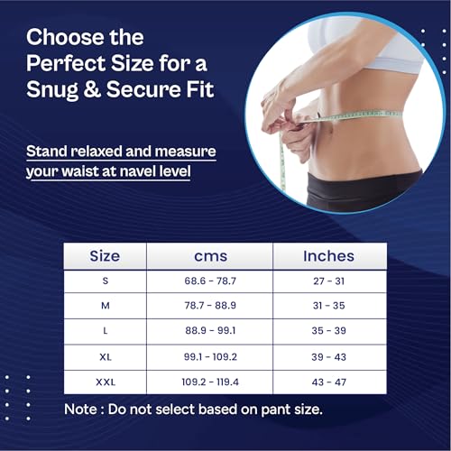 Image of TATA 1MG Lumbar Sacral Belt For Back Sprains, Strains, & Muscle Spasms, Unisex With 5 Flexible Splints for Lower Back Support, XL,Pack Of 1