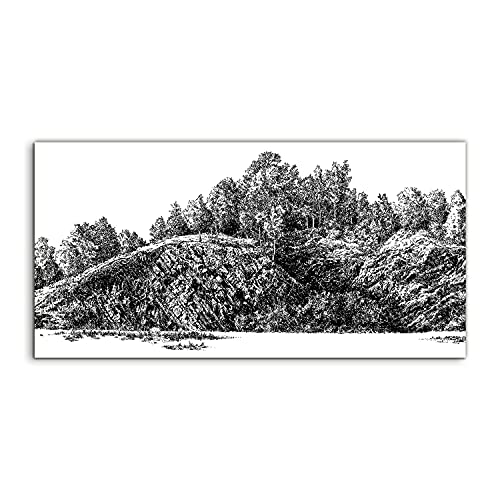 Image sur verre 100x50cm photo paysage de colline art mural salon