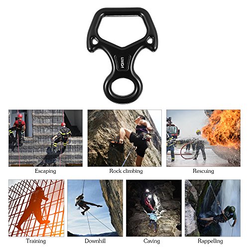 Descendente, Andoer Escalada em rocha externa 8 Descendente 25KN Figura de resgate Rapel Engrenagem