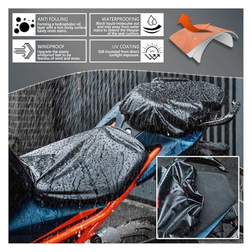 Funda impermeable para asiento de moto con protección solar 5