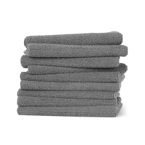 Amazon Basics Mikrofaser-Reinigungstücher, 30.5cm x 30.5cm, Grau, 24er-Pack, für Autos, Lastwagen, Boote… – Ansicht 5