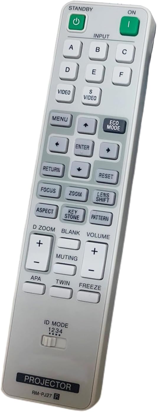 Replacement Remote for Projector,Compatible with Sony RM-PJ27, VPL-FHZ55,VPL-FHZ55B,VPL-FHZ55W,VPL-FHZ58 Projector.