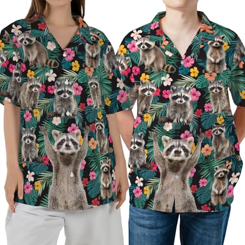 Image of Men's Hawaiian Wrinkle Free Short Sleeve Button Down Funny Tropical Floral Beach Vacation Shirt