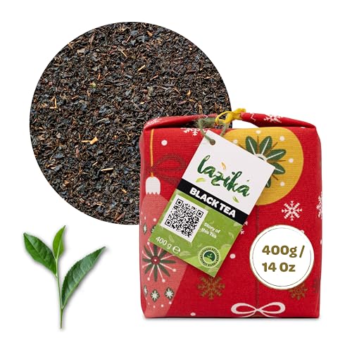 Image of Lazika Black Tea, Loose Leaf Tea, 14.1 Oz, English Breakfast Tea, Tea Gift for Tea Lovers with Gift Pack