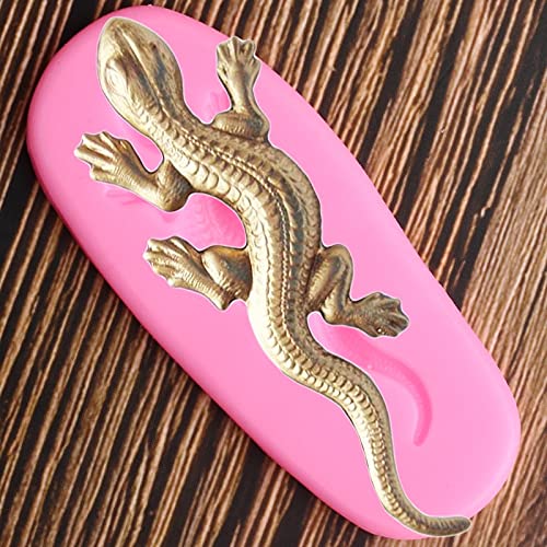 Chameleon Lizard Silicone Mold, Fondant Cake, Chocolate, Candy