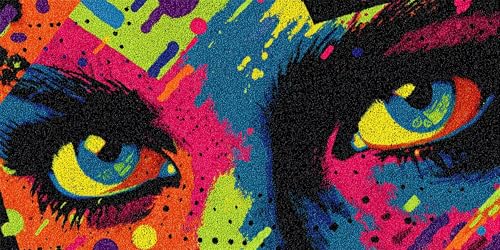 �������G �y�C���g�o�C�i���o�[ DIY �L�b�g ���ۓI �Ǐ��� �A�[�g�N���t�g �� �G���|�L�b �G�̋������ �h��Ԃ��|�� ���e�L�����o�X�f�ސF�A�N�����G�̋� �y�C���g�u���V �Z�b�g �C���e���A�f�R���[�V�����ɍœK �t���[�����X 90x140cm U