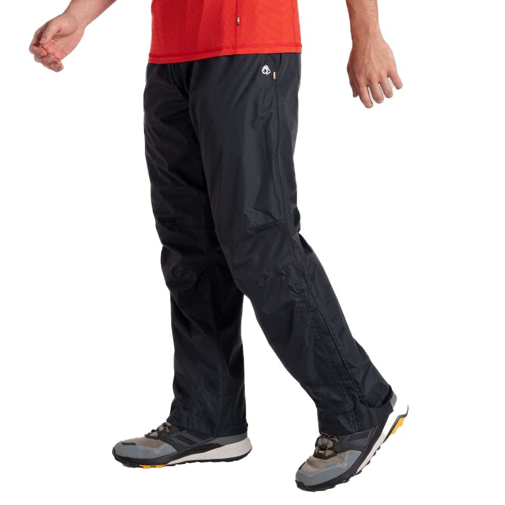 Craghoppers Unisex Ascent II Waterproof Overtrousers Relaxed Fit Packable Black