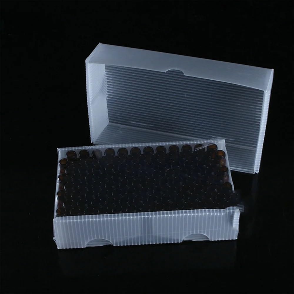 Attrezzature e forniture di laboratorio 100 pz/lotto 2 ml 4 Laboratorio Vetro Trasparente/Marrone Bottiglia di Campione con Tappi Aperti Set