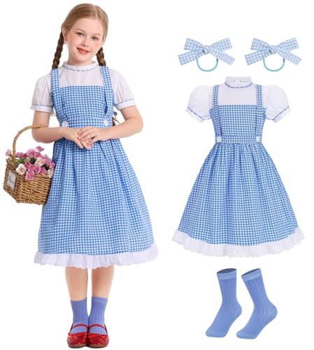 Vestido azul para niña disfraz de princesa miniatura 1