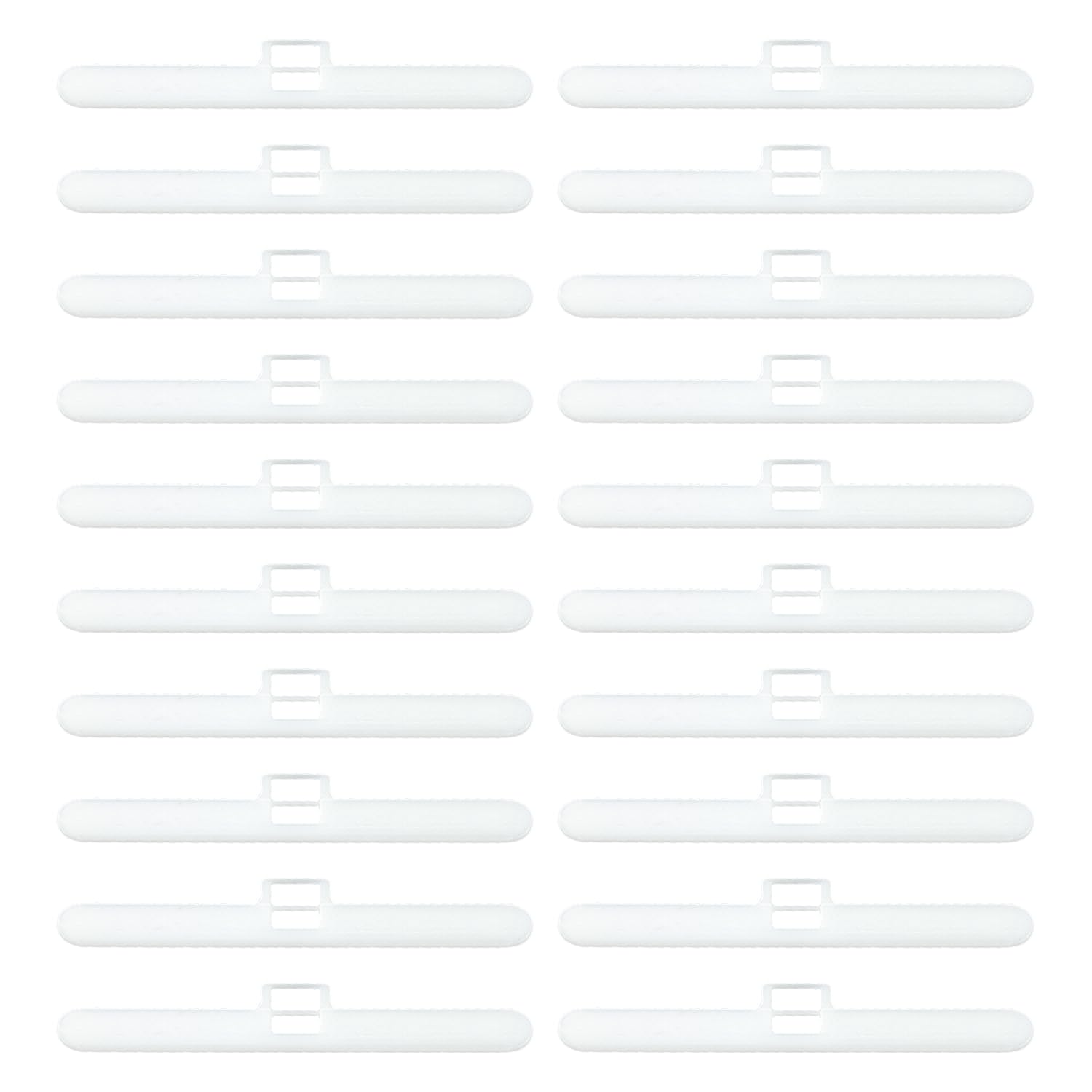 Luckious Vertical Blind Top Hangers,White Vertical Blind Double Hole Top Hangers Replacement for 89 Mm Slats Repairing(20Pcs)