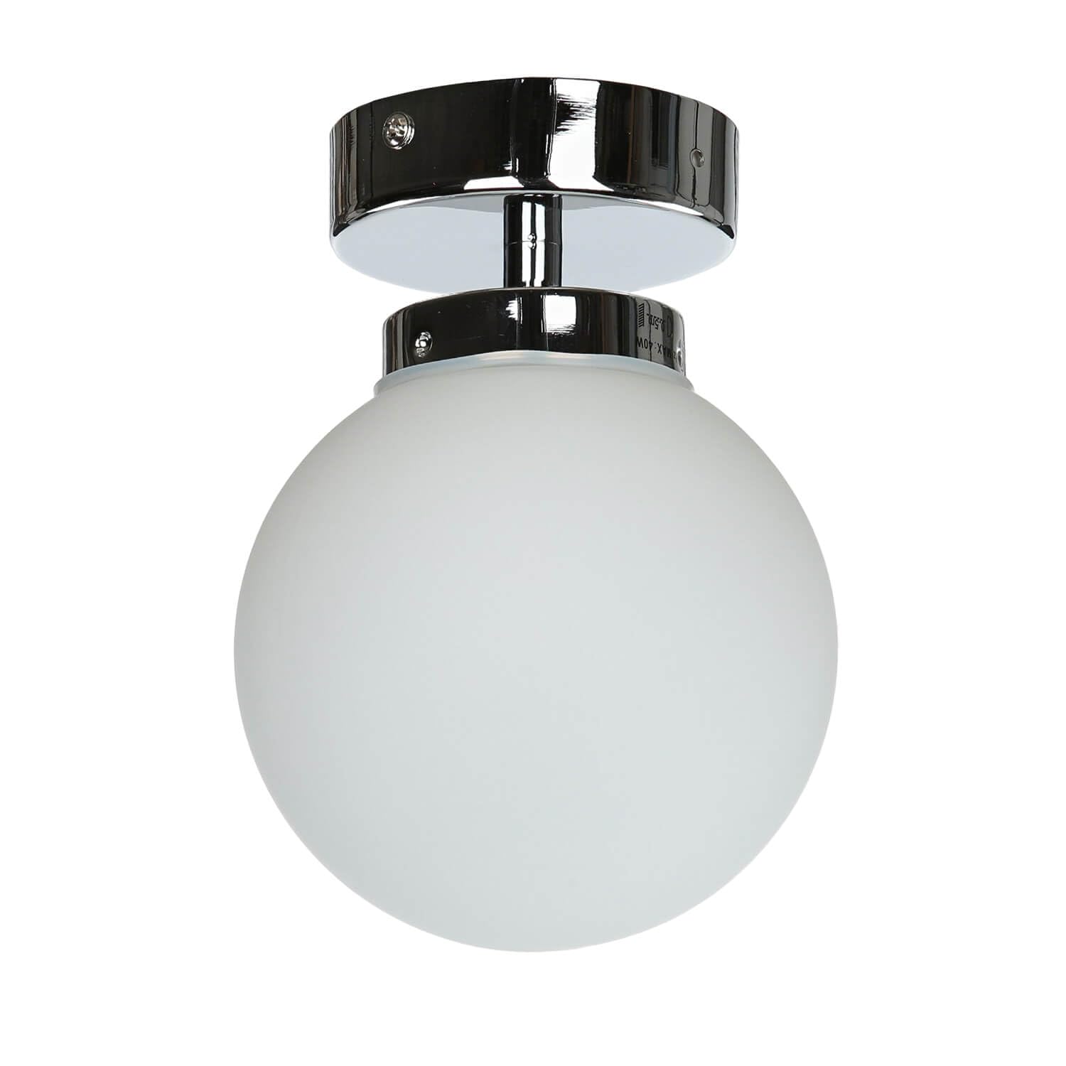 Lámpara de techo bola de baño de metal y cristal cromado 1x G9 intercambiable lámpara de techo interior para pasillo de baño iluminación atemporal compacta