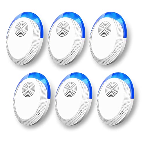 Okutani 6 Packs Ultrasonic Pest Repeller, Pest Repeller, Electronic Pest Repellent Plug in for Insects,Mouse,Bugs Insects Roaches