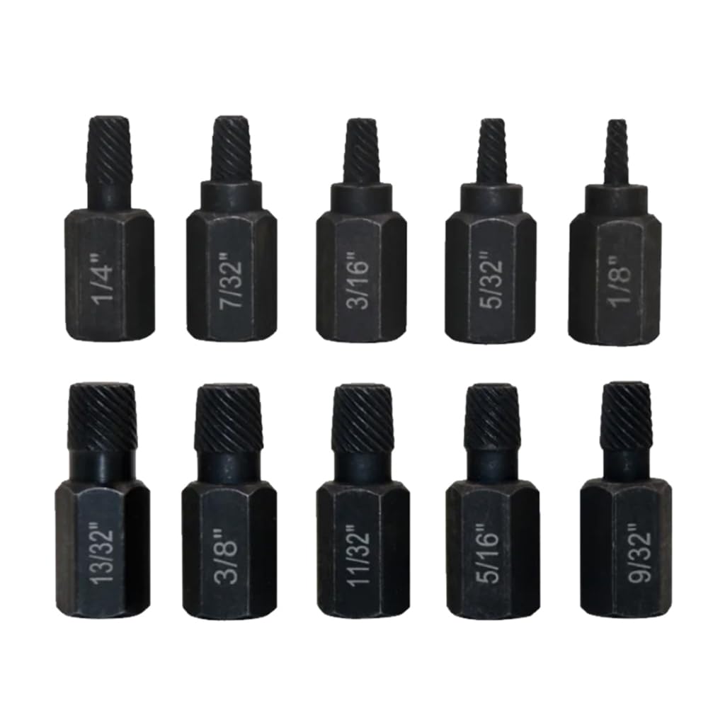 Kalttoy 10 Pcs Damaged Screw Extractor Drill Remover Socket Wrench Bolt Remover Tool