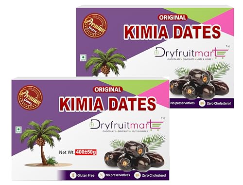 Image of Dryfruit Mart Original Kimia Dates (khajoor), 400g | Soft Premium Khajoor for Instant Energy, Digestion & Bone Strength | 100% Natural, No Preservatives & Gluten Free (Pack Of 2)