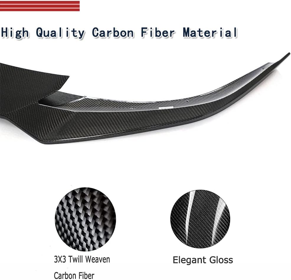 Model S Real Carbon Fiber Front Bumper Lip for Tesla Model S Sedan 4 Door 2021-2025 Front Chin Lip Spoiler Splitter Factory Outlet