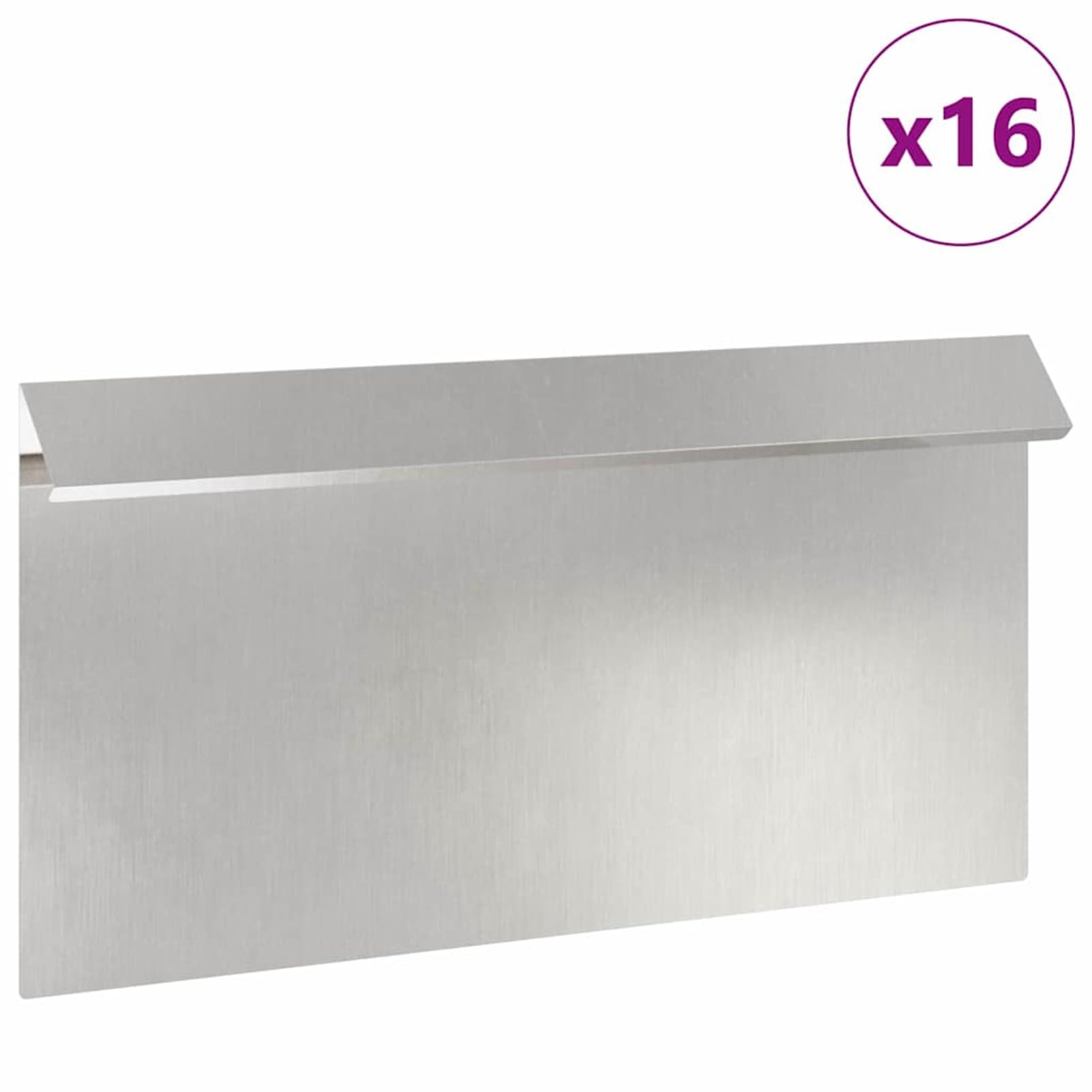 Tidyard Schneckenzaun Edelstahl 16 Stück Silber 50 cm Gartenzaun Schneckenschutz robust und wetterfest für Beete Blumenbeete Gemüsegarten Terrasse Balkon