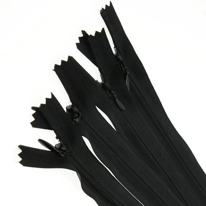 8 Inch Invisible Zipper, Close End Nylon Hidden Zipper for Handmade Garment Bags, Home Textile, Tailor (30PCS, Black) YIGUANXIN - Image 4