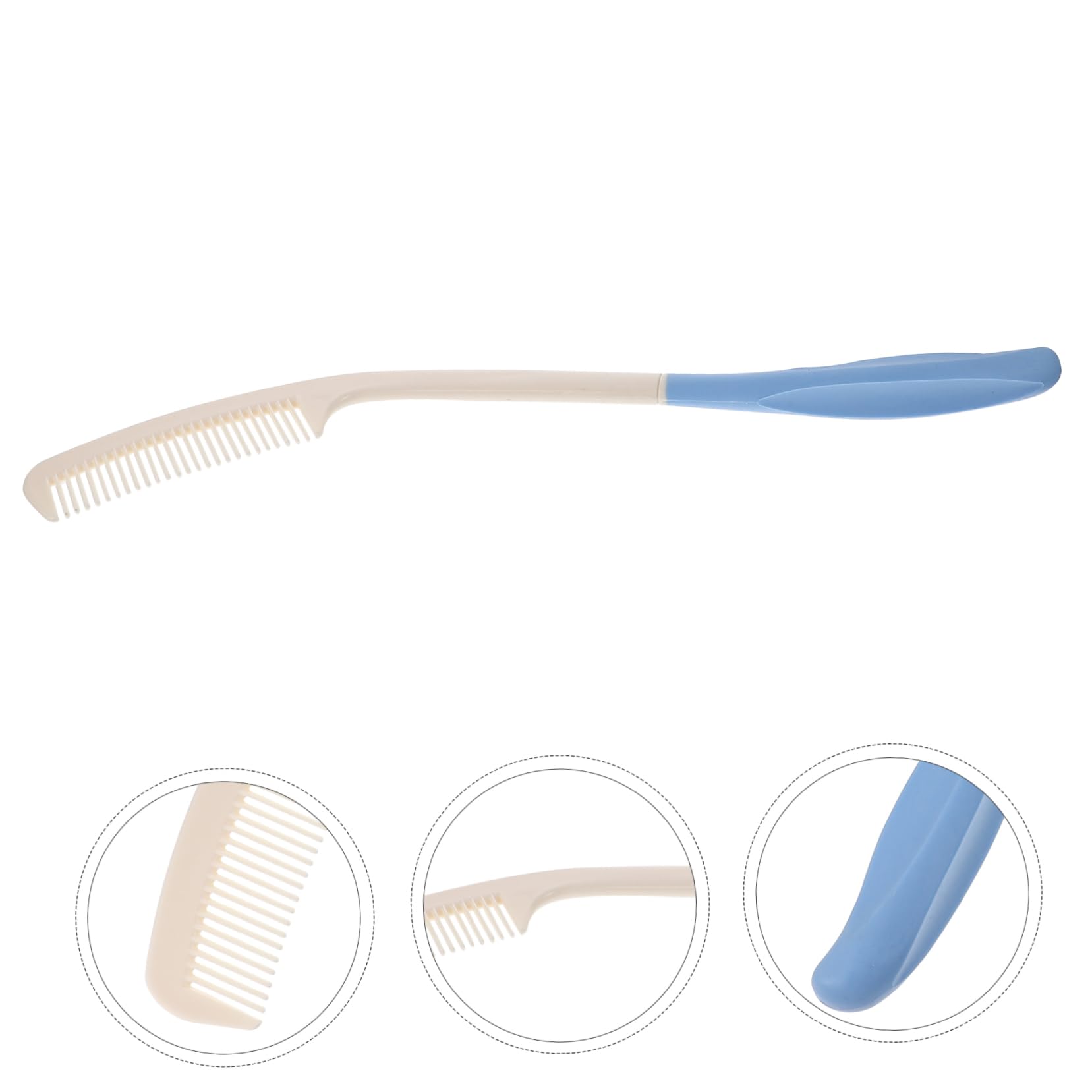 Beavorty 5pièces Peigne à Pour Seniors Et Personnes Handicapées Peigne Ergonomique à Poignée Courbée Pour Usage Domestique Outil Assistance Pour Coiffure Soin Cheveux