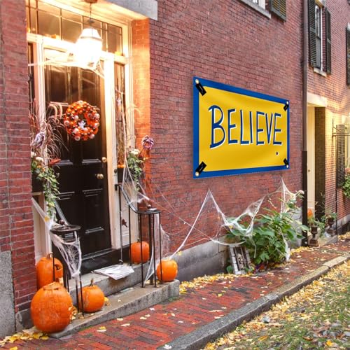 Drapeau Believe en polyester résistant avec œillets en laiton brillant - 7