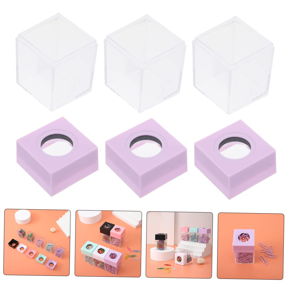 VILLCASE 9pezzi Per Graffette Organizer Design Per e Scuola Capacità e Rimovibile
