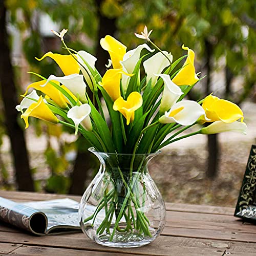 Helderglazen vaas, woonkamer badkamer tafelvaas lelie tulpenvaas container grote fles mondvaas, 15 * 15 * 17cm (kleur: helder) - Afbeelding 3