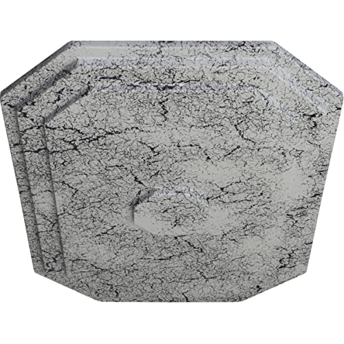Image of Ekena Millwork CM25FEUWC - 25 1 /4 inchW x 17 1 /4 inchH x 1 3 /4 inchP Felix Ceiling Medallion - Ceiling Medallion, Ultra Pure White Crackle