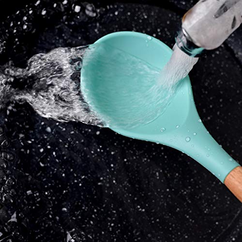BECBOLDF 27 Kitchen Utensil Set - Silicone Cooking Utensils - Wooden Kitchen Utensils Set - Silicone Spatula Set Utensil Set - Silicone Utensils Cooking Utensil Set - Kitchen Tools Gadgets with Holde by BECBOLDF - Image 9