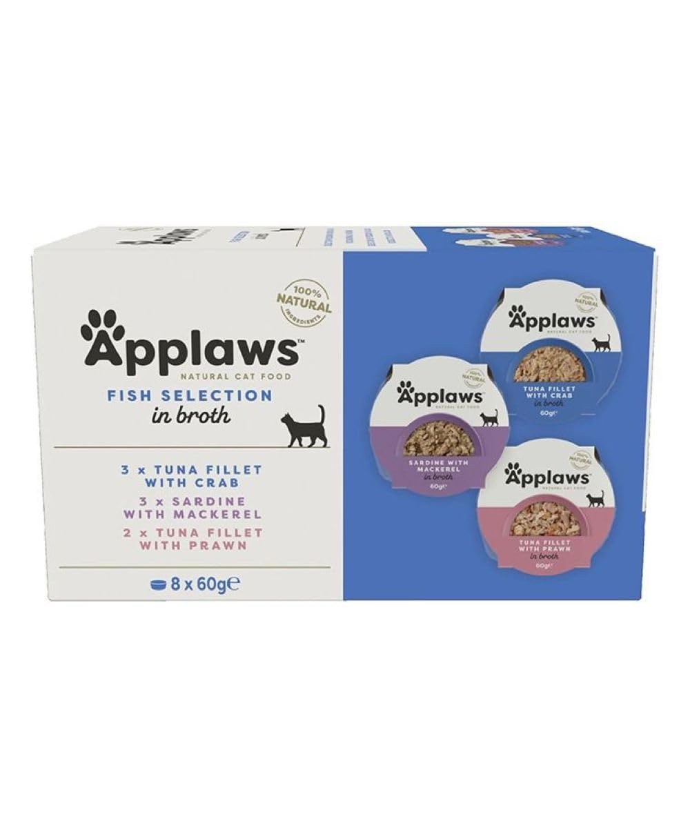 Applaws Fish Selection Pack Wet Cat Food - 8X60G