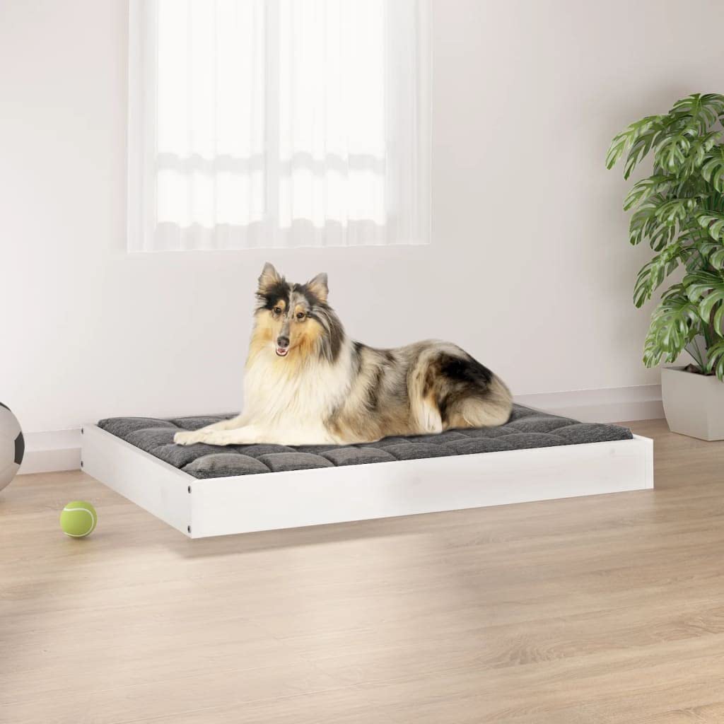 Cuccia per cani in legno di pino massiccio, 91,5 x 64 x 9 cm, robusto divano per animali domestici, con telaio antiscivolo, per cuccioli e anziani, per artrite, delicato sulle articolazioni e