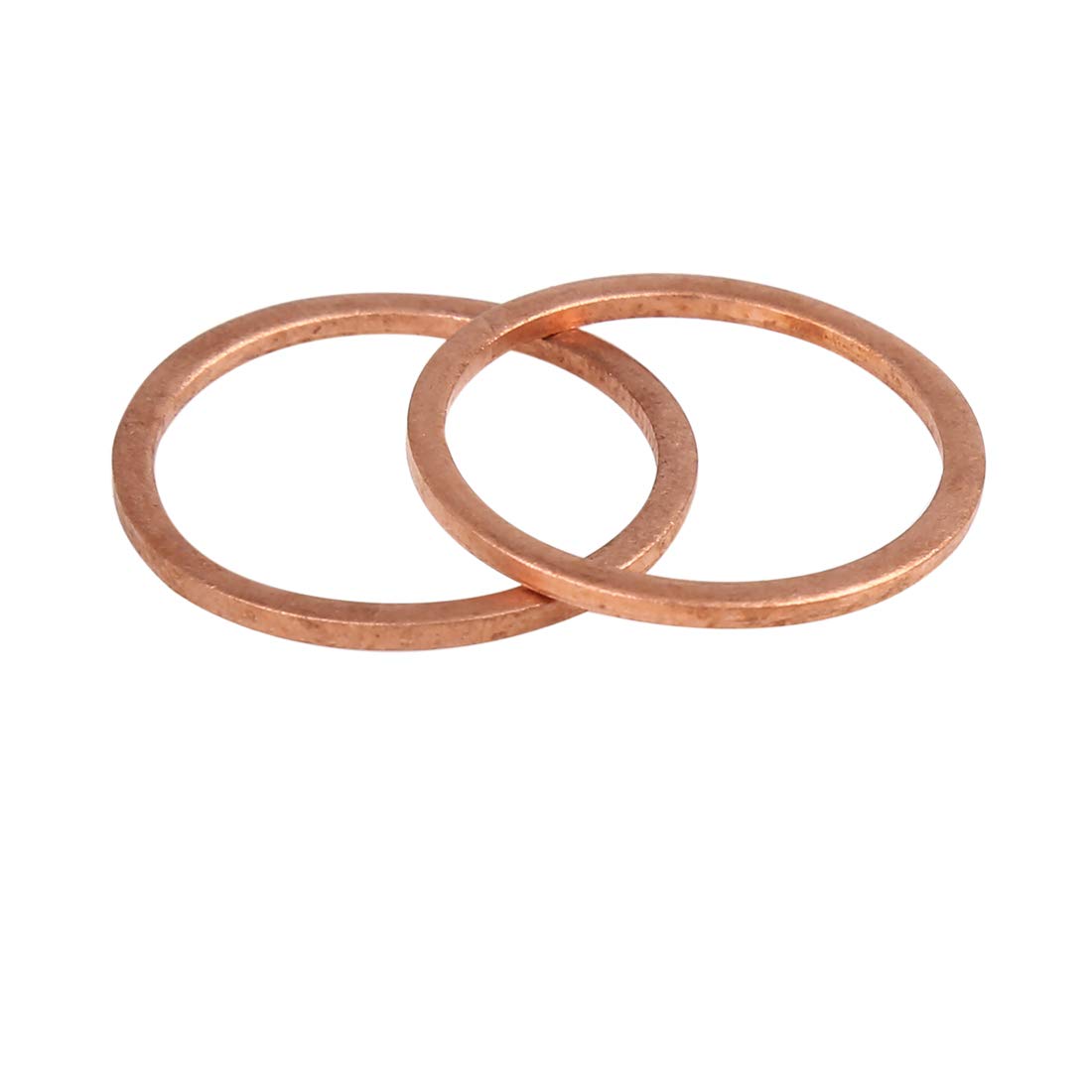 X AUTOHAUX 10pcs Copper Washer Flat Sealing Ring Spacer for Car 20 x 24 x 1.5mm, 24 millimeters - Image 3