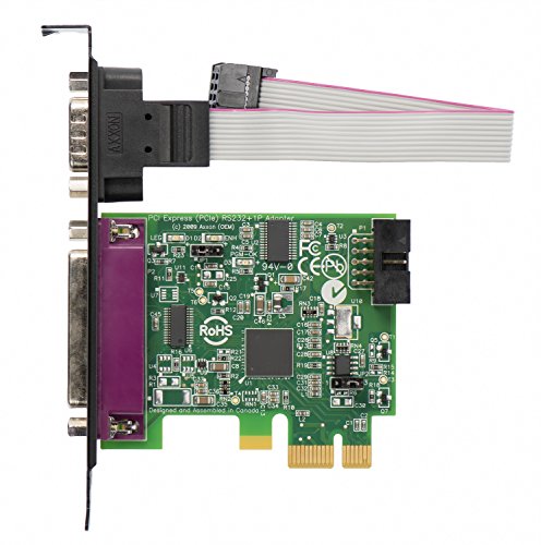 Softio LF769KB PCI Express (PCIe) 1S RS232 & 1P EPP1.7/ECP Serial/Parallel Card Adapter