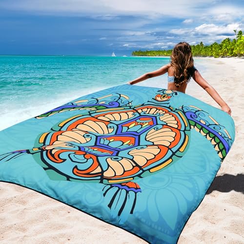 Image of WIWIGO Beach Blanket Waterproof Sandproof Beach Mat 79 inch X 83 inch /10'x9'for 2-8 Adults Quick Drying Outdoor Picnic Mat Beach Accessories for Travel, Camping, Hiking