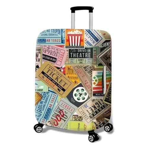 Luggage Cover Suitcase Cover Protector Suitcase for 18-32 Inch Luggage Boot Washable Prevent Scratches Travel Accessories for Luggage, Travelling(Retro Newspaper,M)