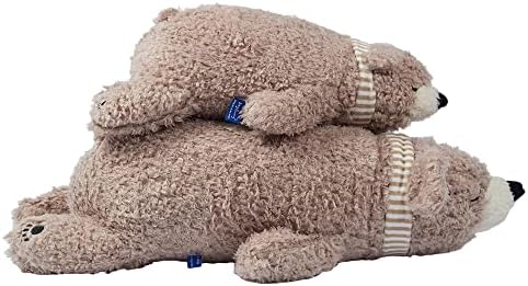 HBJCSG Weighted Lazy Bear Plush Pillow Throw Pillow Large Plush Animal Gifts for Adults, Kids, Boys and Girls(Brown, 18.8IN/1.2LBs