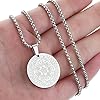 cxwind The Seal of The Seven Archangels Amulet Pendant Necklaces Pentagram The Sigil of Ameth Talisman Necklace Stainless Steel 7 Day Protection Occult Charm Witch Pagan Jewelry (gold) #3