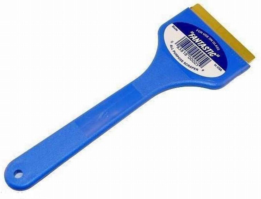 C J Industries F101 Fantastic Ice Scraper with Brass Blade, Blue