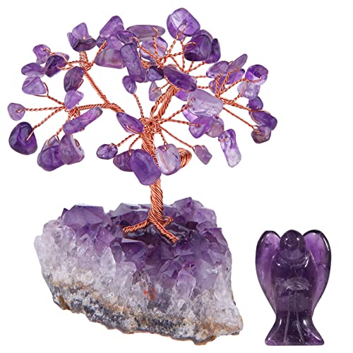 Mookaitedecor Crystal Money Tree Crystals Base e Ornamento de Anjo ...