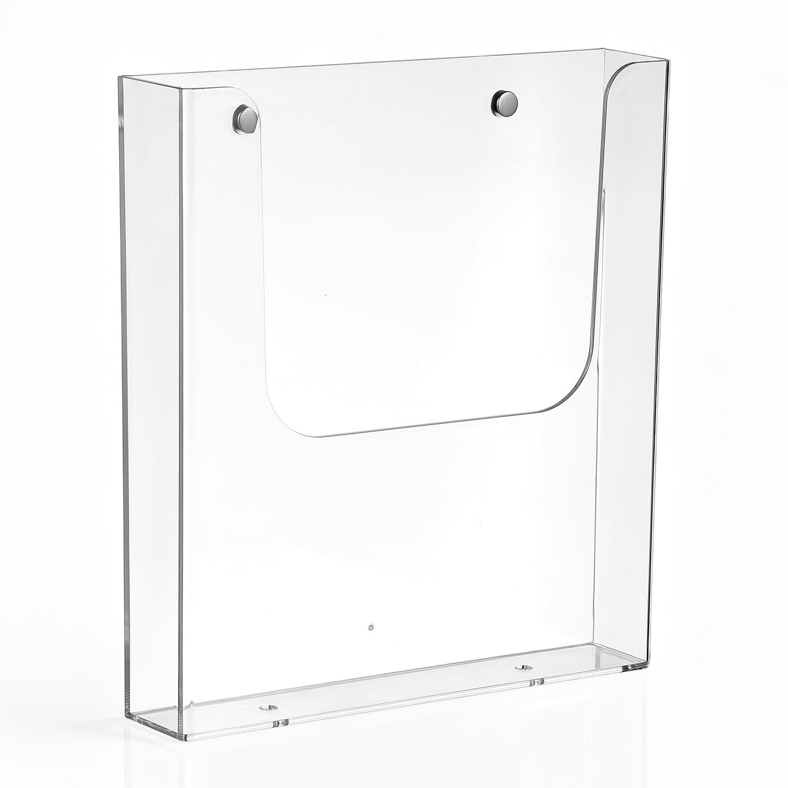 AYUWQZX Portrait Literature Stands for Display, Acrylic Wall Mounted Magazine and Document Organizer Transparent 24.5x22.3x4.3cm