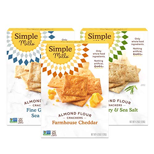 Simple Mills Almond Flour Cracker Variety Pack:, (1) Fine Ground Sea Salt, (1)