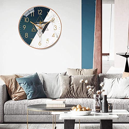 Image of Wall Clock 12 inch Silent Quartz Decorative Wall Clock Non-Ticking Classic Digital Clock Battery Operated Round Easy to Read Handheld Complete Home /Kitchen /Bedroom (425)