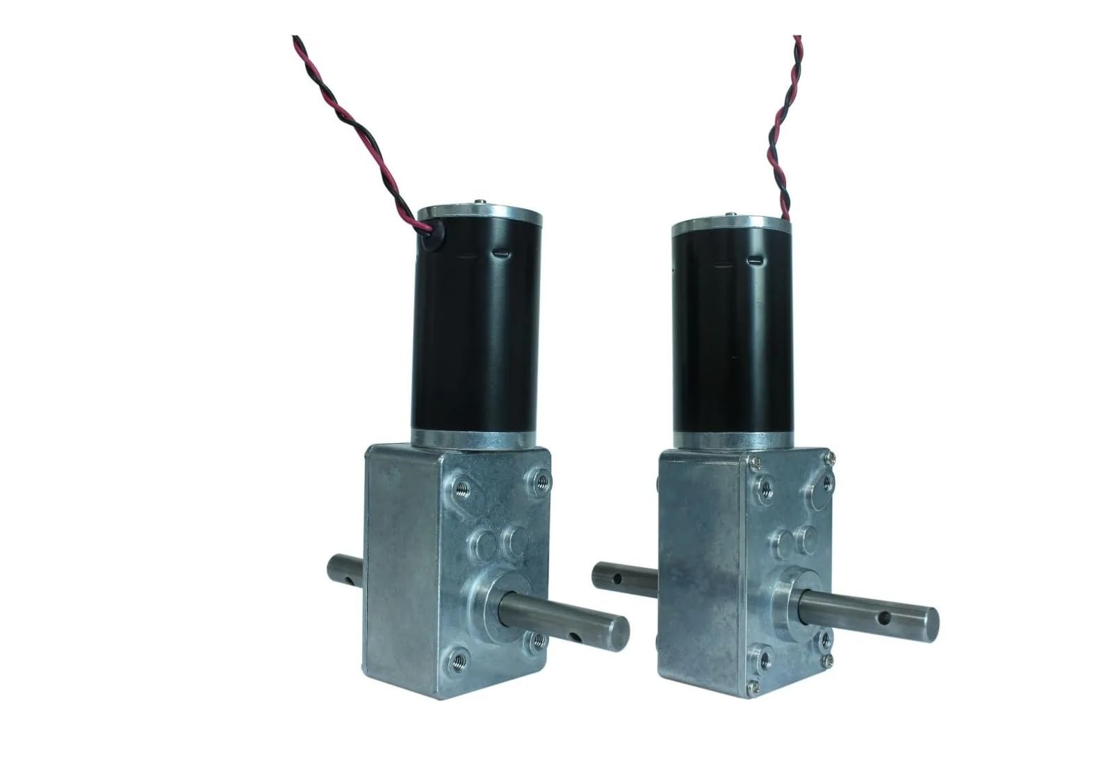 Gear Motor 12-V-Doppelwellen-Gleichstrommotor-Schneckengetriebe mit hohem Drehmoment 70 kg. cm 24-Volt-Motor D-Wellen-Schneckenreduzierer umkehrbar(12V 10RPM,Single Gear Motor)