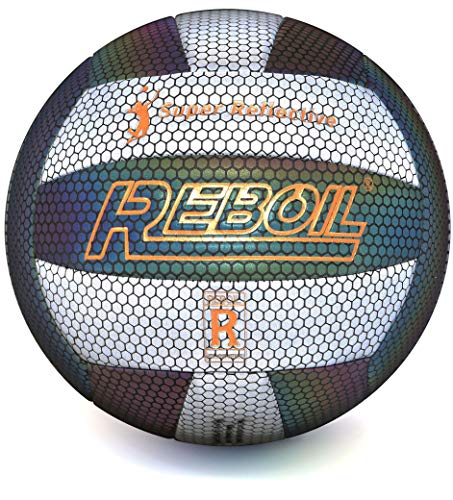 REBOILPHASE REBOIL Holographic Glowing Reflective Volleyball – Waterproof Indoor/Outdoor Volleyball for Pool, Beach. Composite Leather, Official Size 5 Toys for Kids Boys and Girls Play Night Game - Thumbnail 4